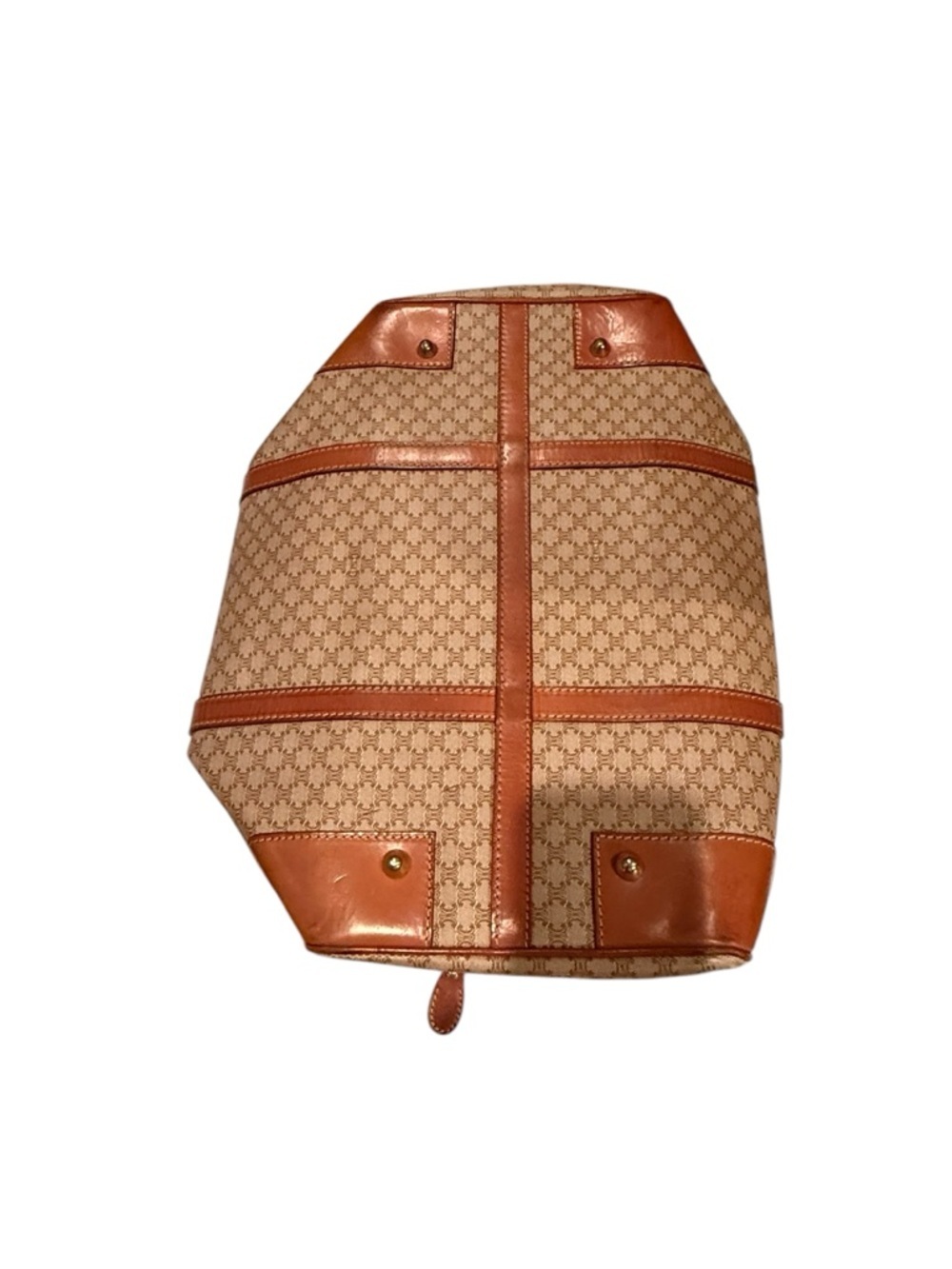Celine Heritage Woven-Pattern Tan Duffel Bag with Toiletry Pouch - Picture 12 of 12